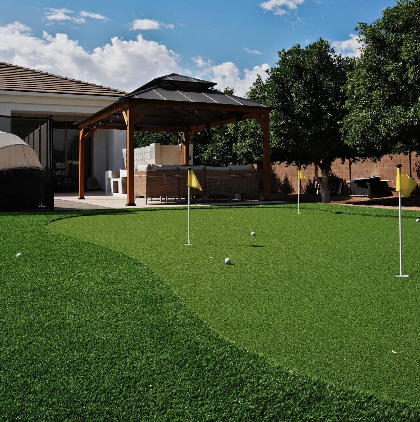 Turf in use