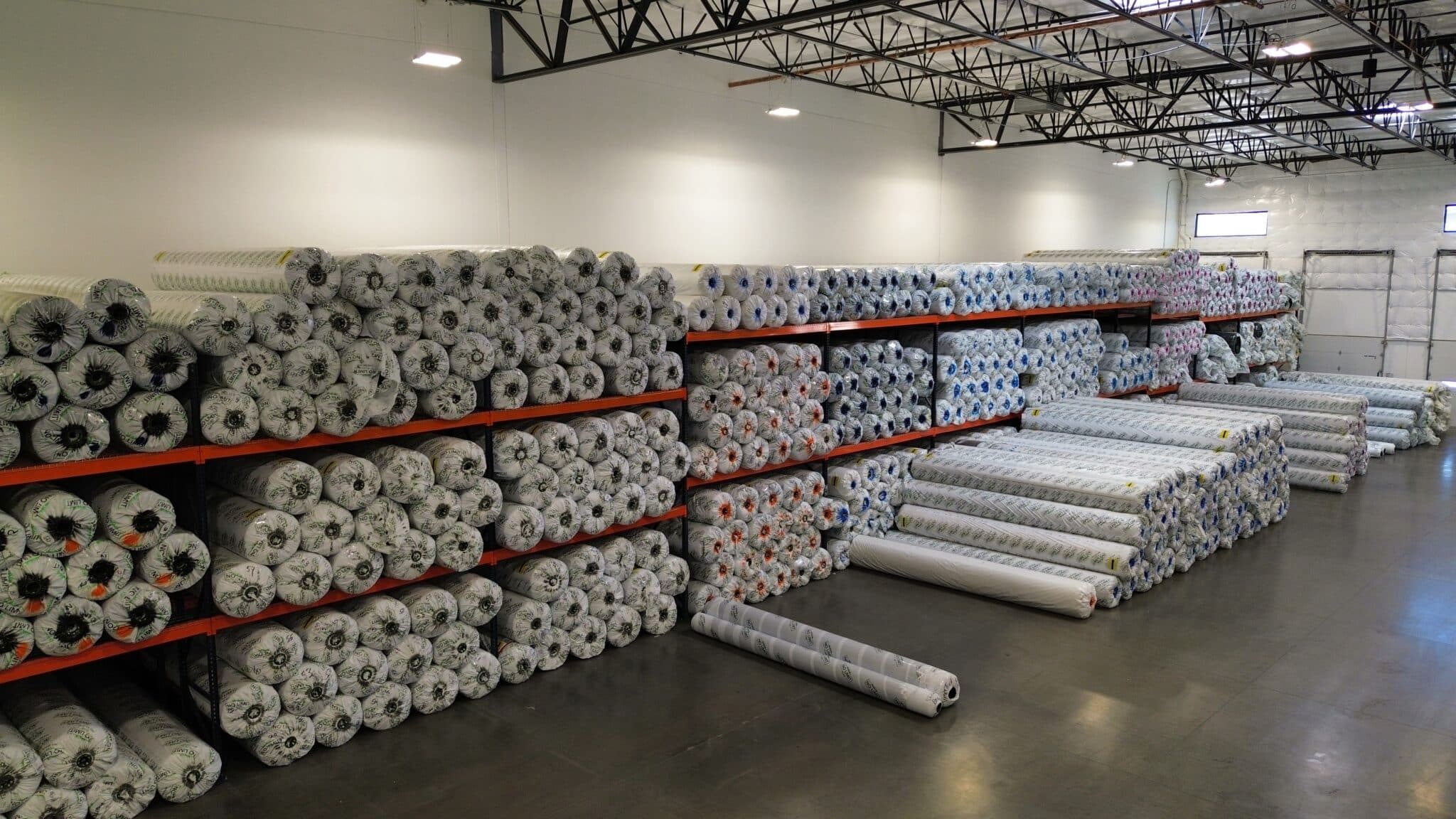warehouse ful of artificial turf